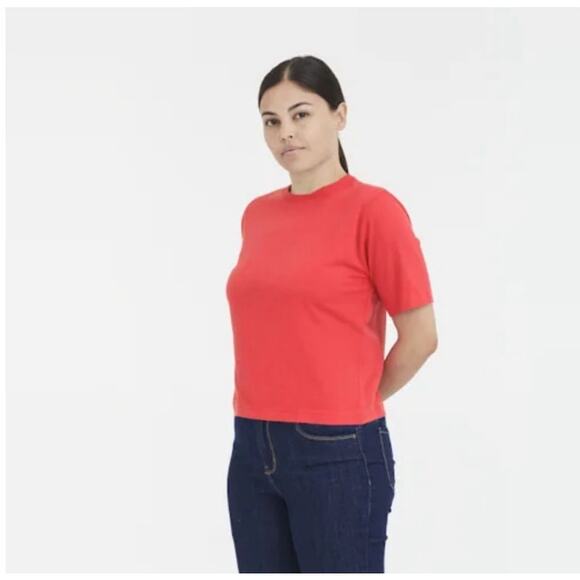 J Crew Relaxed Premium Weight Cropped Tshirt US Women's XXL Plus New - Picture 1 of 8